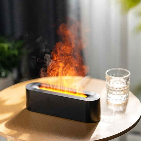 Ethereal Flame: The Ultimate Flame Projector Aromatherapy Diffuser - Futuristic Humidifier