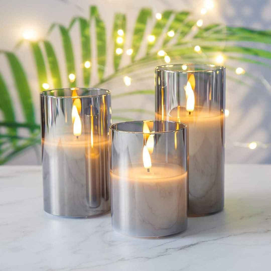 LED Glass Candle Set with Remote Control – Perfect for Christmas, Weddings, and Elegant Home Décor!