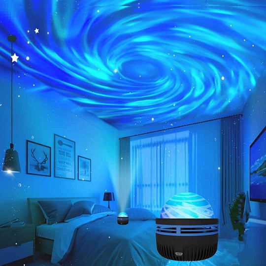 Unleash a vibrant, colorful vortex in your room! Transform your space with our LED Projector and watch your decor come to life.