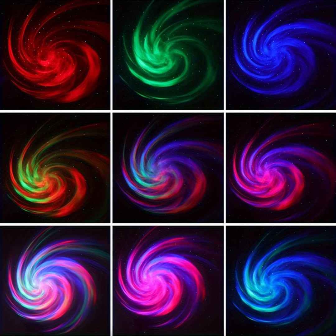 Unleash a vibrant, colorful vortex in your room! Transform your space with our LED Projector and watch your decor come to life.