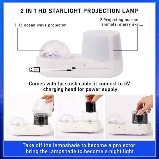 360° Rotating Galaxy & Nebula Projector Night Light – Starry Sky & Constellation Lamp for Kids' Gifts