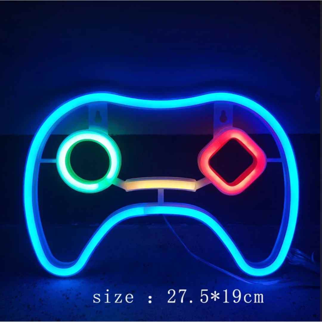 Fun Bright Bleu Round Game Controller offers LED Light Sign Game Room Decoration