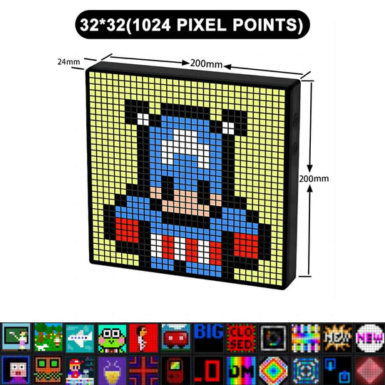 Smart LED Pixel Matrix Display for Gaming Rooms - App Control Art Display