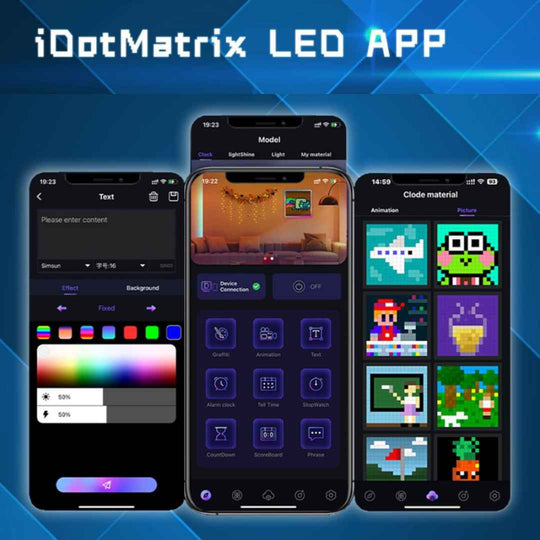 Smart LED Pixel Matrix Display for Gaming Rooms - App Control Art Display