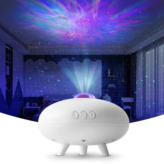 UFO Nebula Galaxy Projector – RGB Starry Sky Lamp & Flying Saucer Light