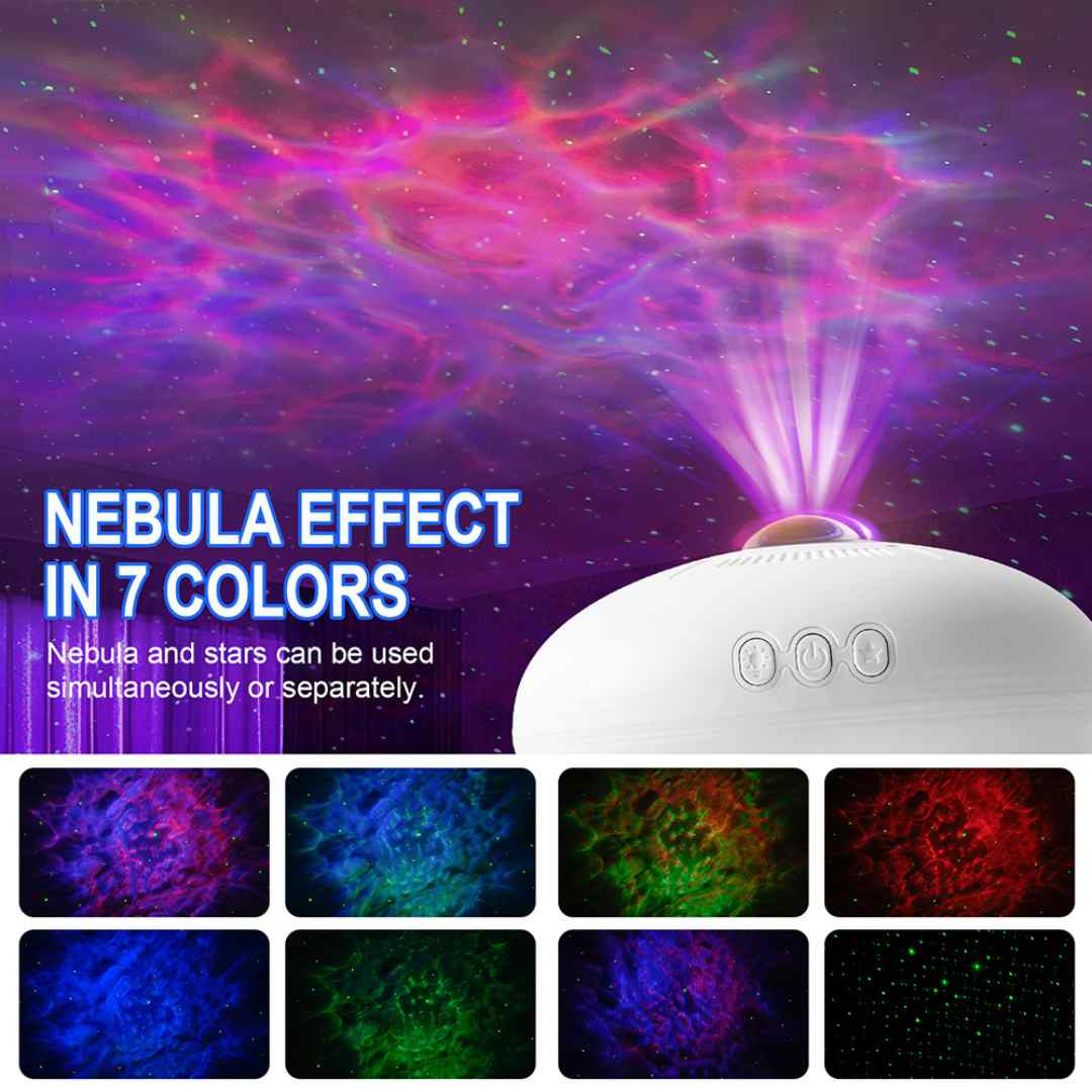 UFO Nebula Galaxy Projector – RGB Starry Sky Lamp & Flying Saucer Light