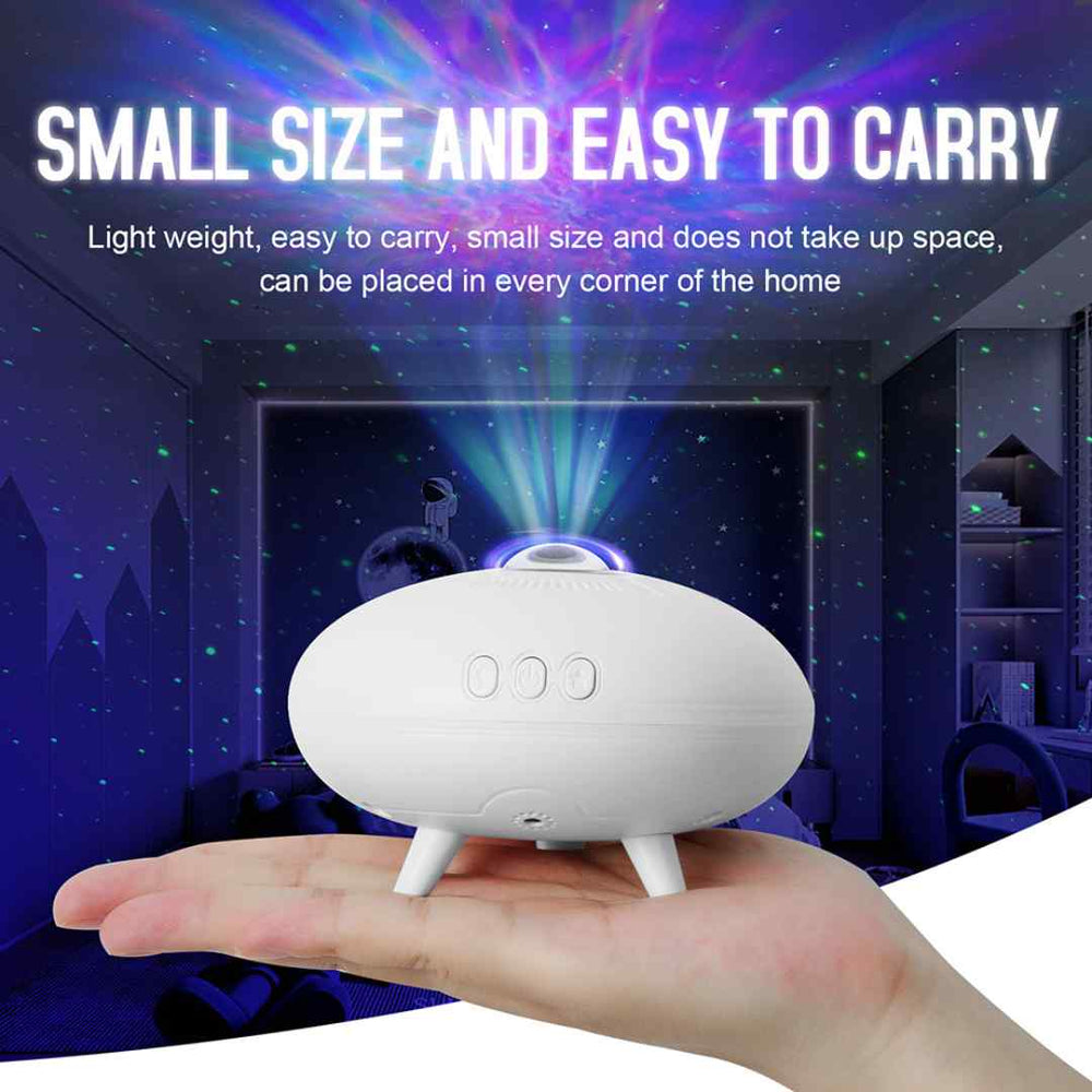 UFO Nebula Galaxy Projector – RGB Starry Sky Lamp & Flying Saucer Light